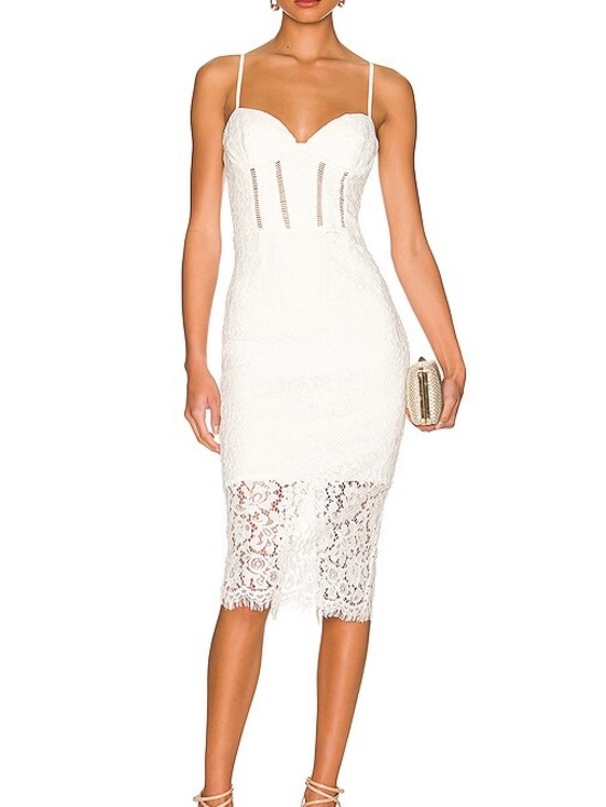 Bardot Dresses & Skirts - Bardot White Brielle Lace Midi Dress